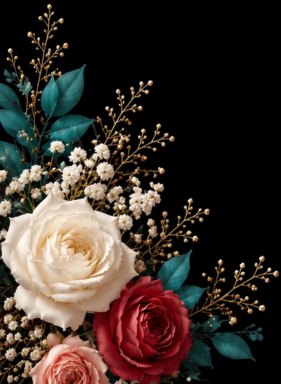 Rose Ornament Bottom Left