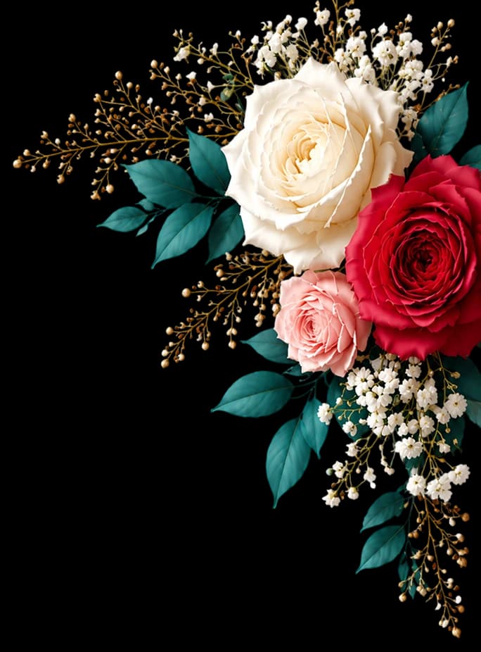 Rose Ornament Top Right